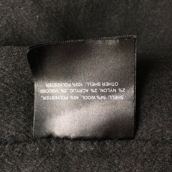 T TAHARI Black Hand Made Wool Blend Large Lapel/Collar Open Front Coat Jacket - Picture 3 of 10